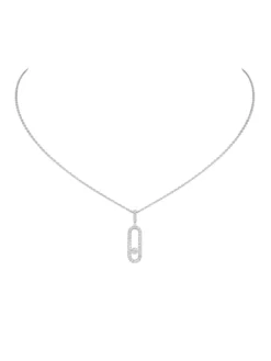 Move Uno GM Pavé Necklace