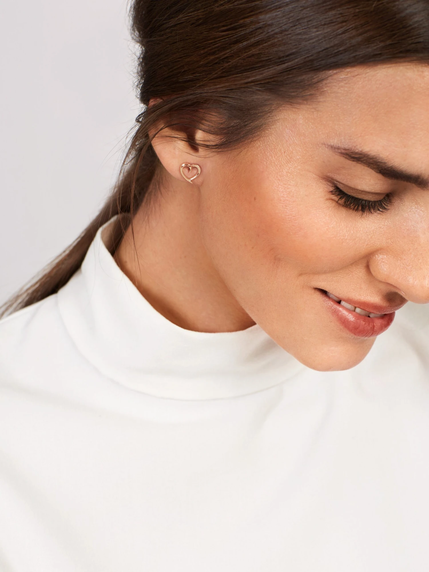 Lucky Heart Ear Studs - Image 2