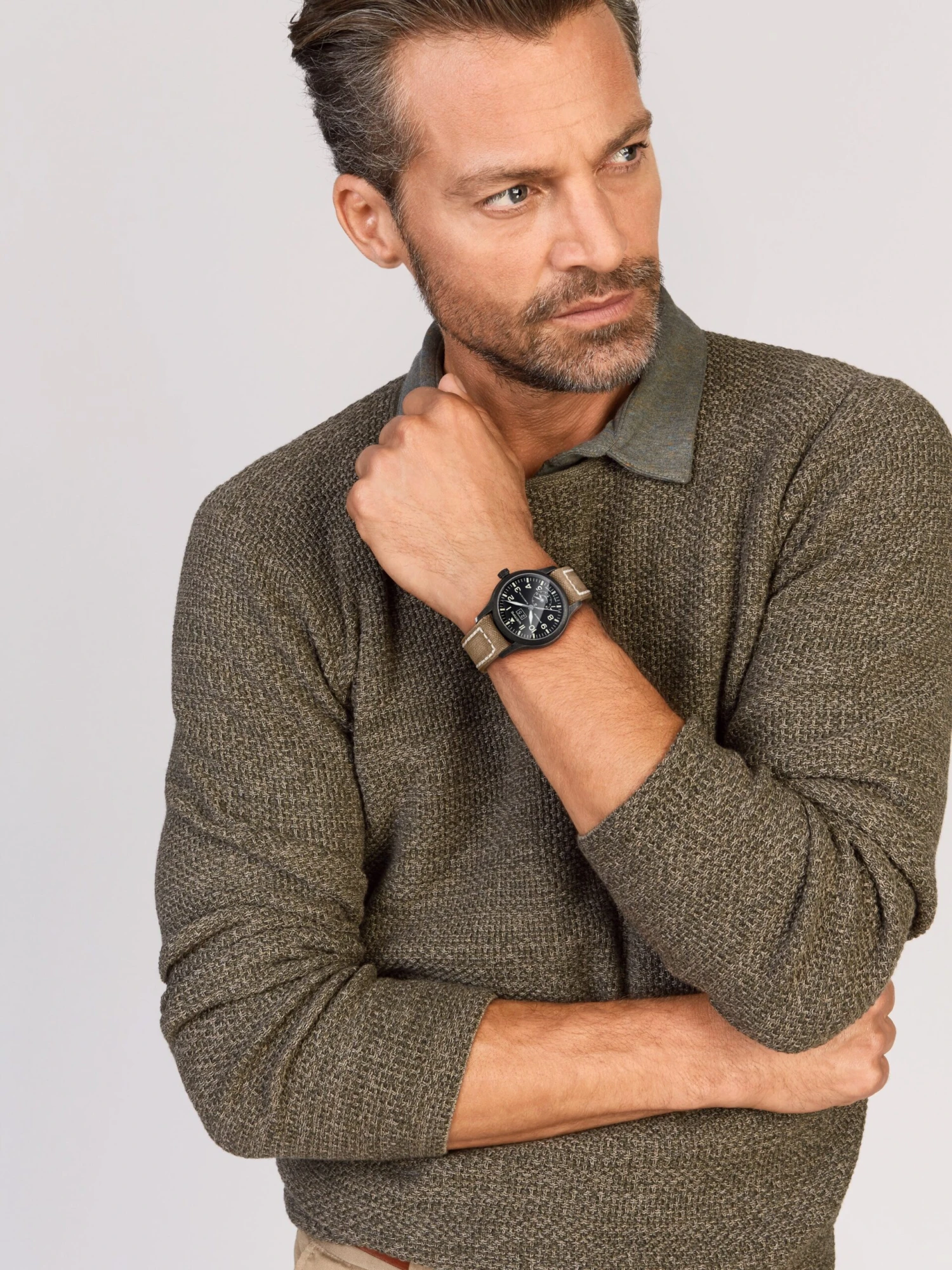 Zeitmeister Aviator Watch Big Date Antique - Image 4